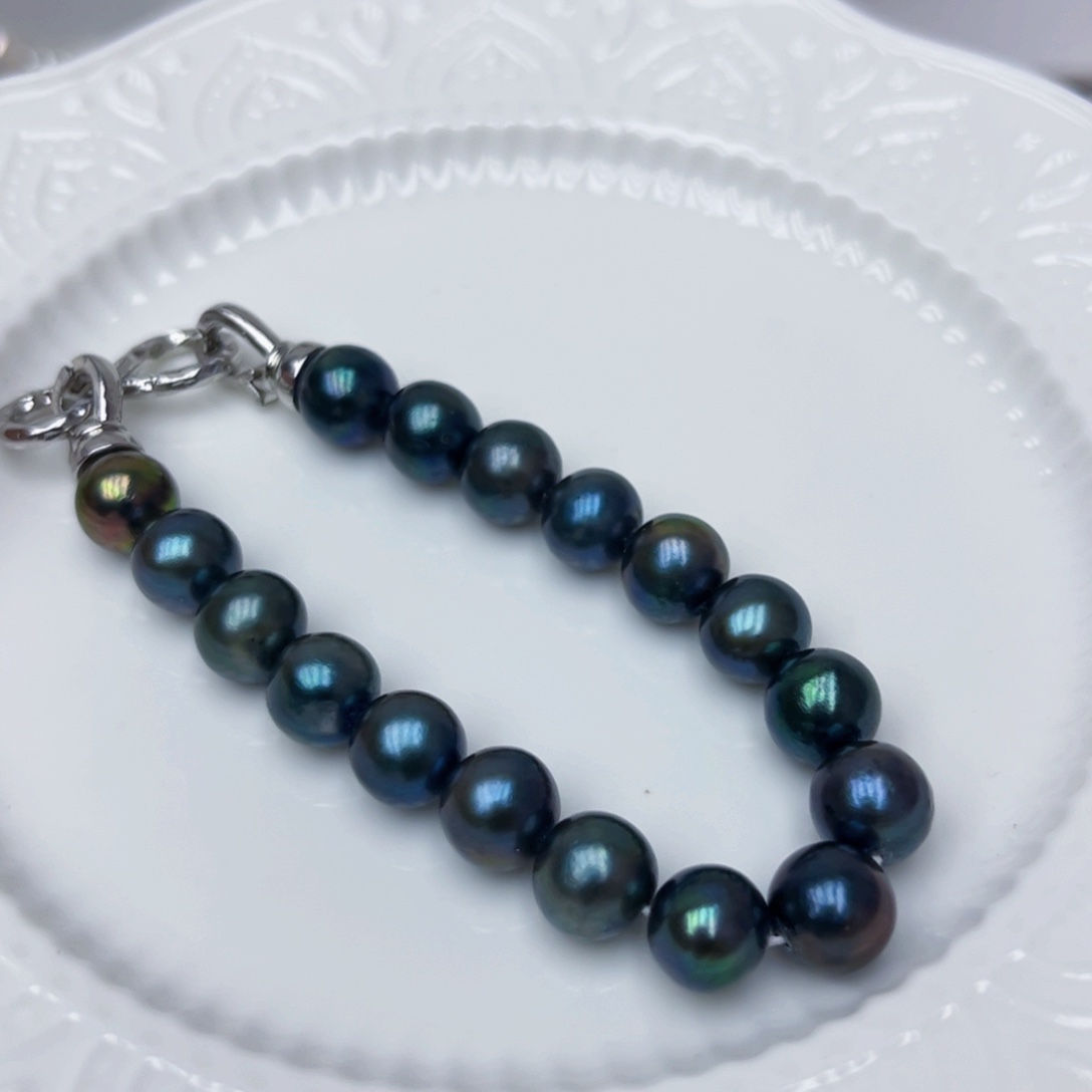 淡水珍珠手绳银S925镶嵌