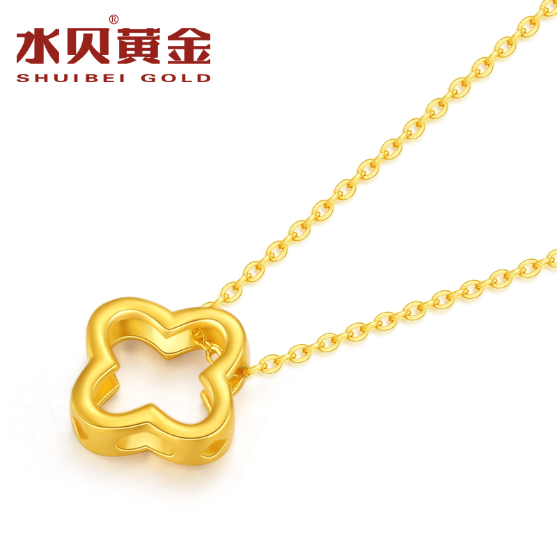 【水贝黄金】镂空四叶草黄金套链LKHDSYCTL