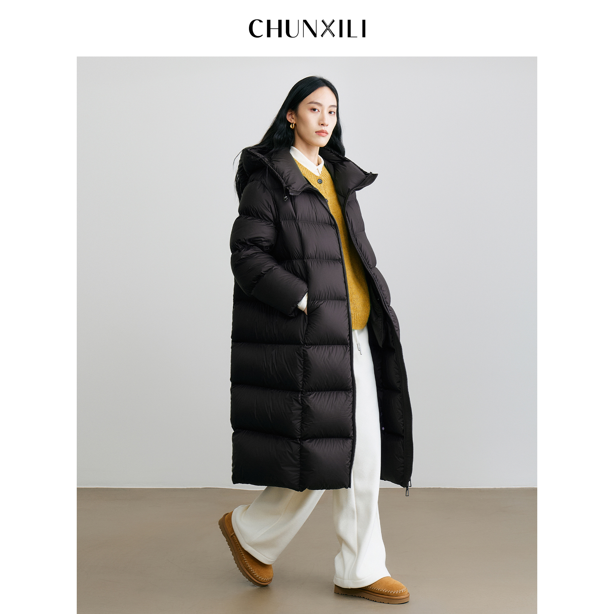 【鹅绒大被子 】CHUNXILI/春熙里加厚白鹅绒羽绒服D00YR54045