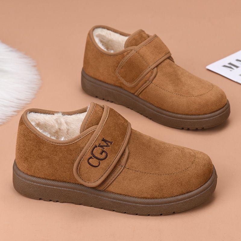 秋冬休闲风冬季潮流风棉鞋纯色拼色棉靴毛靴雪地靴加绒加厚保暖