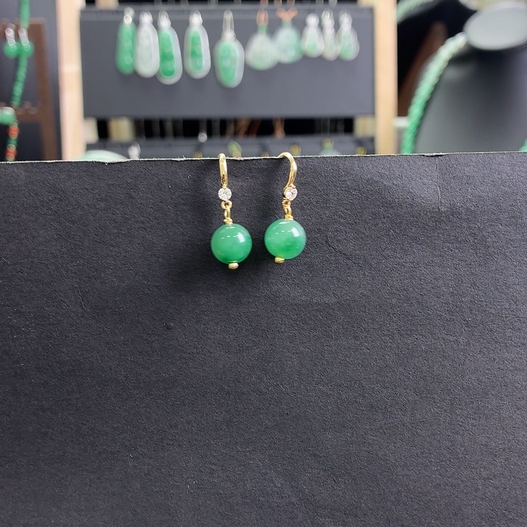 石英质玉合金耳钉