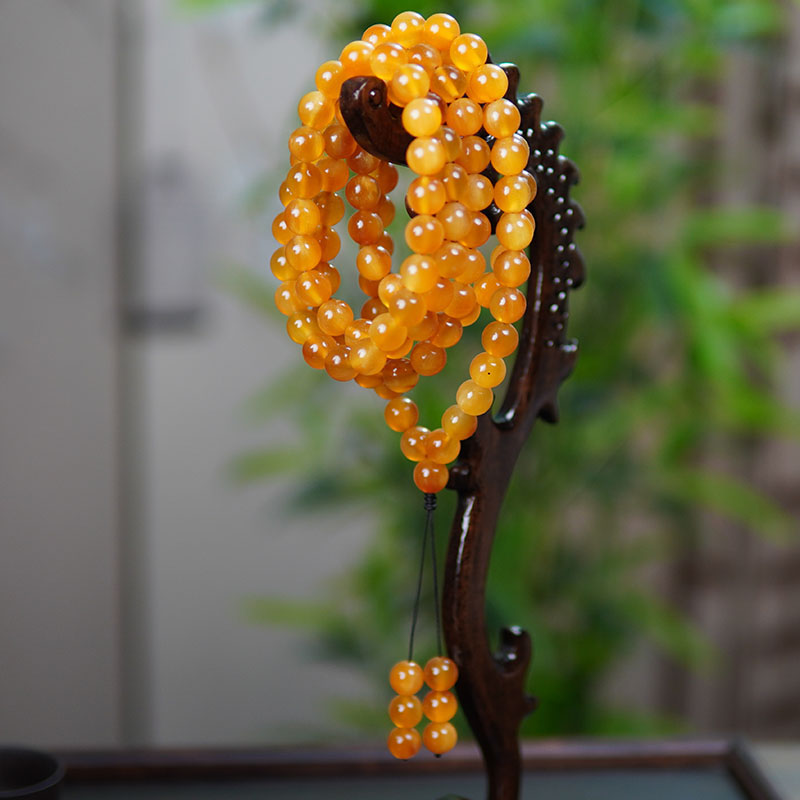  天然黑驴蹄全玉化佛珠108颗手链手串脖挂