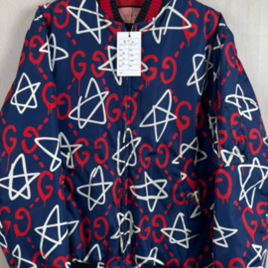 99新 GUCCI/古驰 五角星棒球外套/38码/D00820