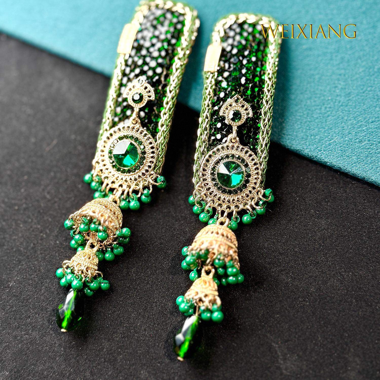 weixiang/薇香205高级感重工流苏刘海发夹长流苏个性掰掰夹发夹