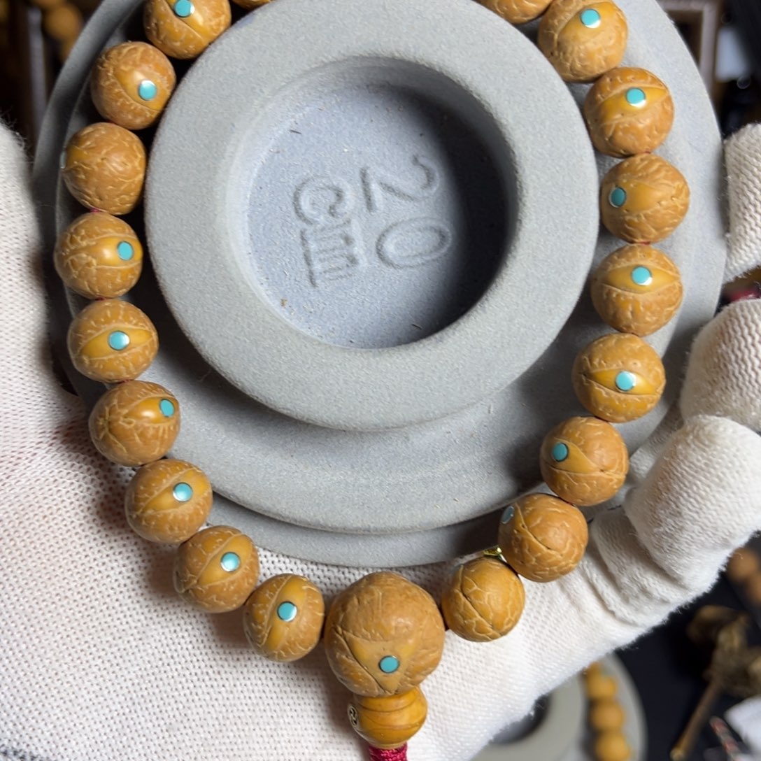 菩提尼泊尔凤眼菩提手串25年新籽12.5松