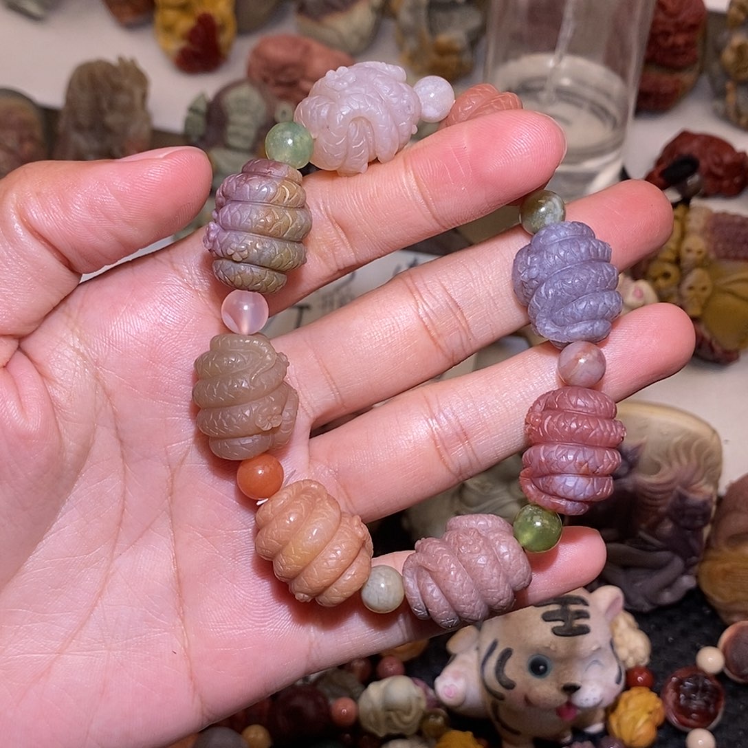 石英质玉（阿拉善玉）未镶嵌手链