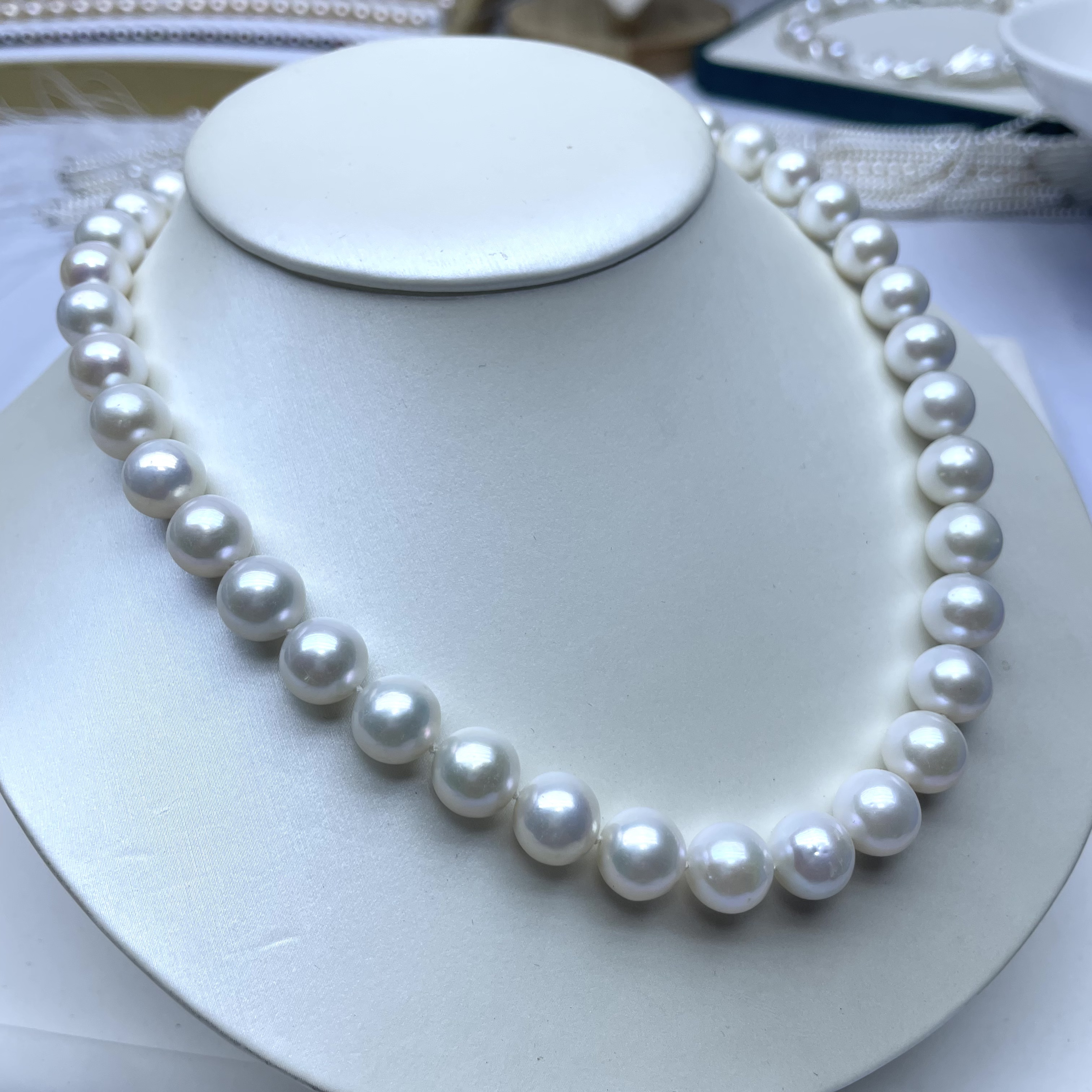 合金项链 129全珠项链10-12mm冷白光妈妈链冷光微瑕丨2025