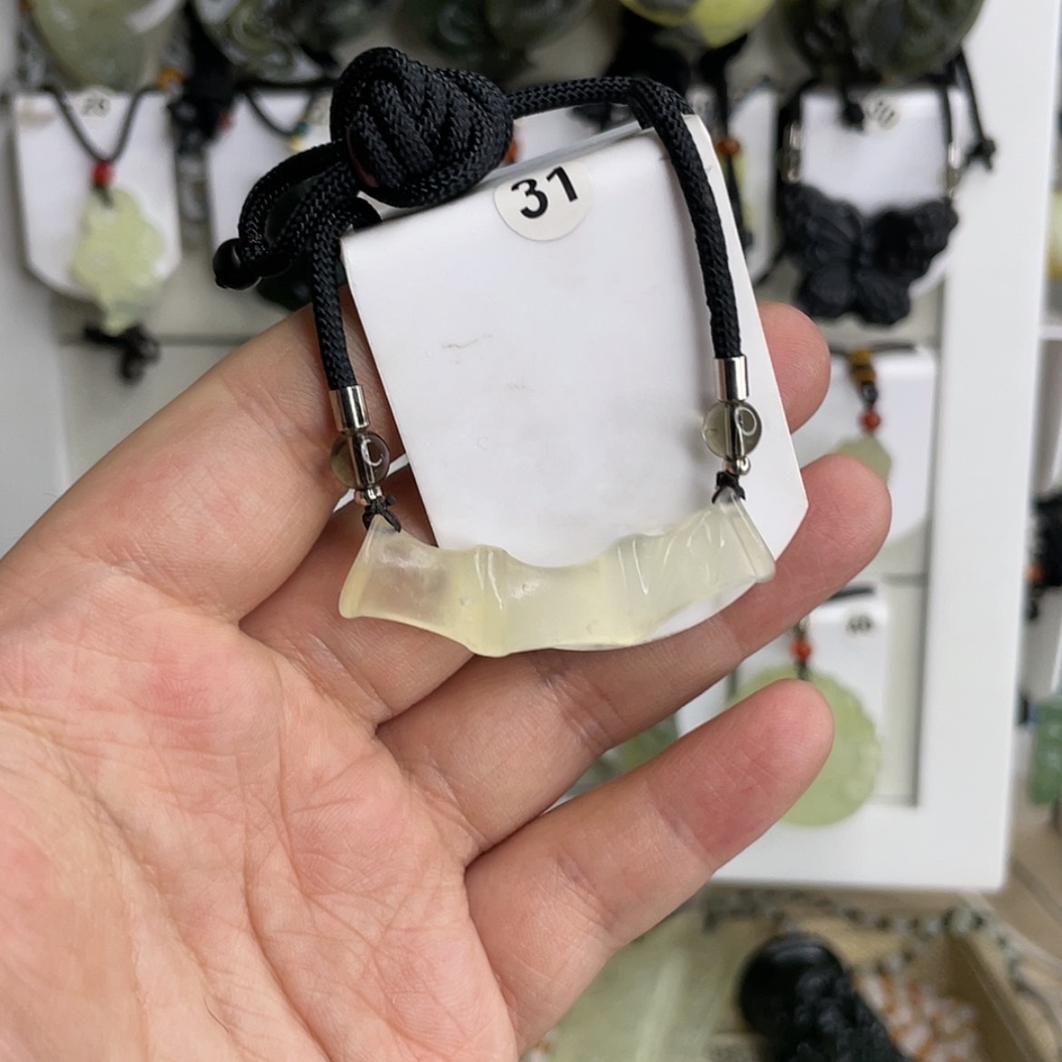 【闪购商品】岫玉颈饰未镶嵌ぃ*风竹节