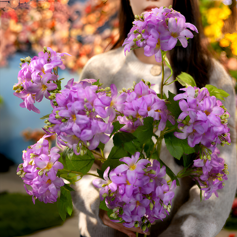 木绣球仿真花假花高端摆设餐桌花绿植装饰插花摆件客厅电视柜绢花
