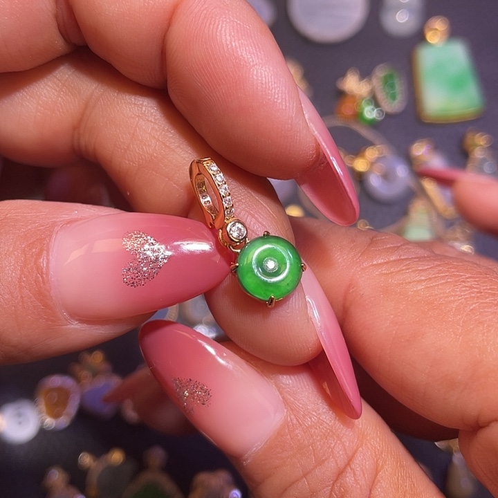 翡翠银S925镶嵌颈饰