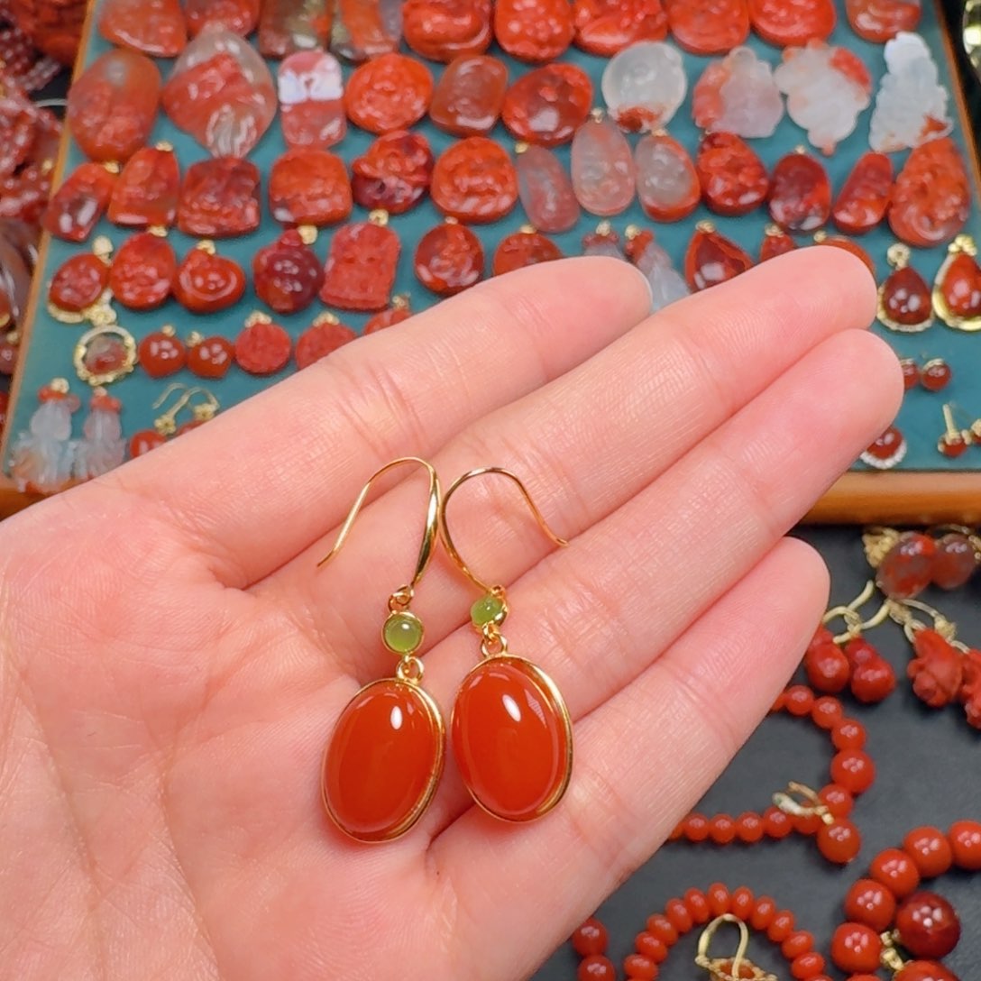 南红玛瑙南红银S925镶嵌