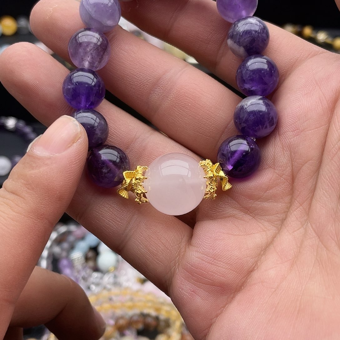 水晶手链未镶嵌乌拉圭紫水晶