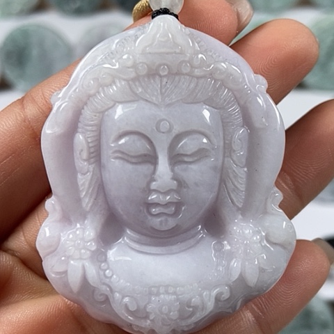 翡翠颈饰未镶嵌观音福利