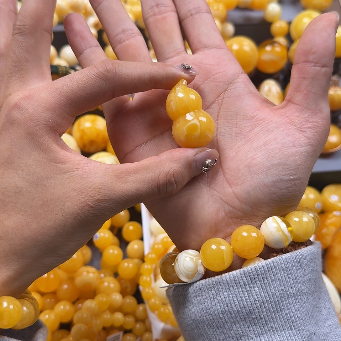 琥珀珠宝奇石未镶嵌葫芦
