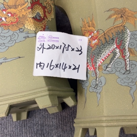 紫砂花盆左***跳随单两只打包价