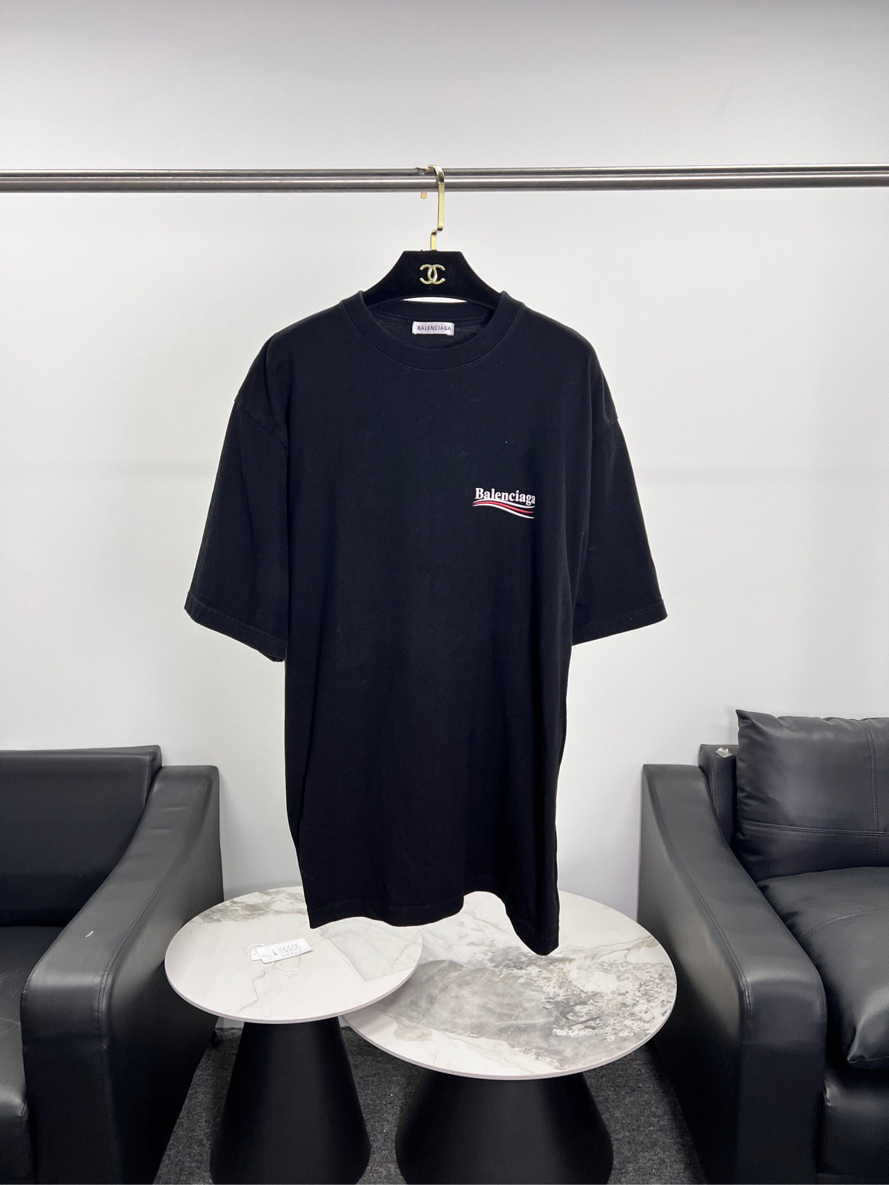 95新 Balenciaga/巴黎世家 Tsan0327/经典短袖/尺码S