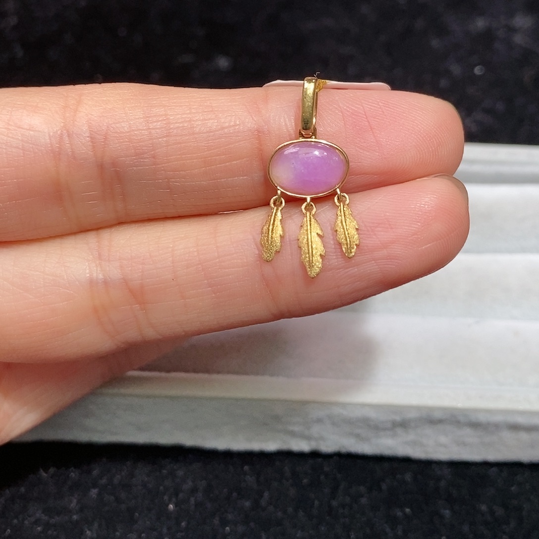 苏纪石（舒俱来）18K金镶嵌吊坠(不含链)