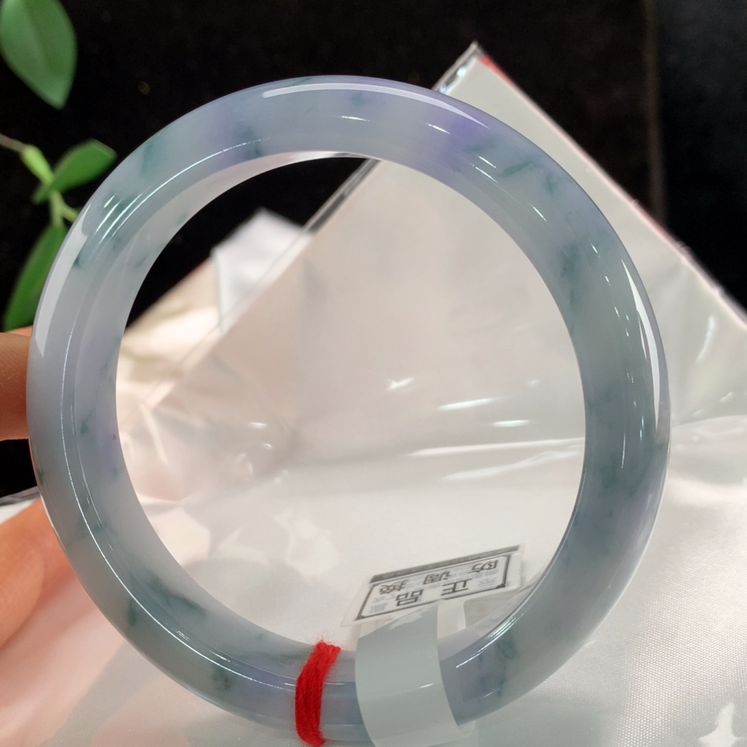 翡翠手镯未镶嵌63圈口0190