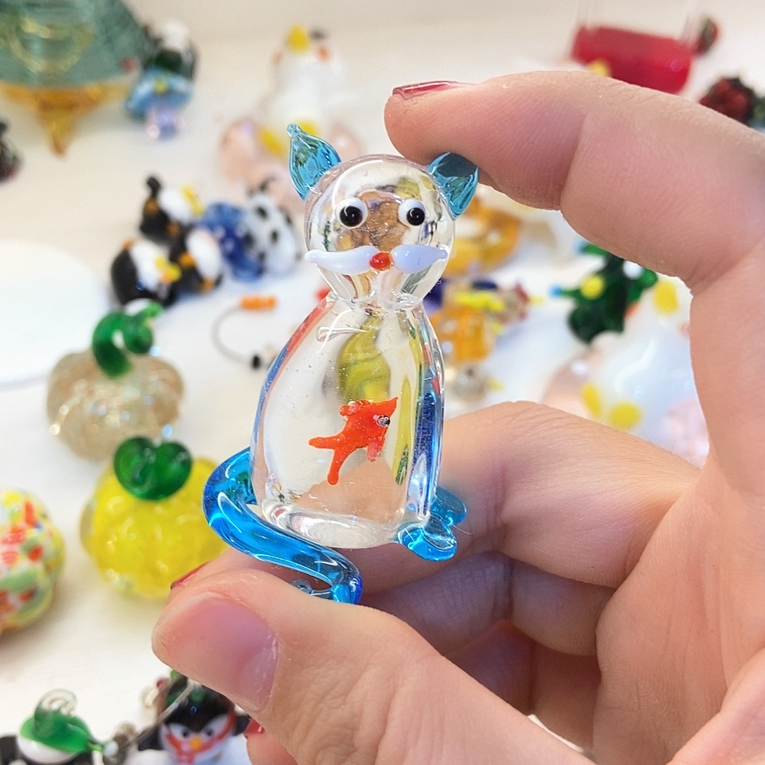 琉璃手工艺品猫鱼