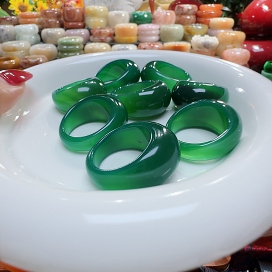 玛瑙/玉髓戒指未镶嵌娜*