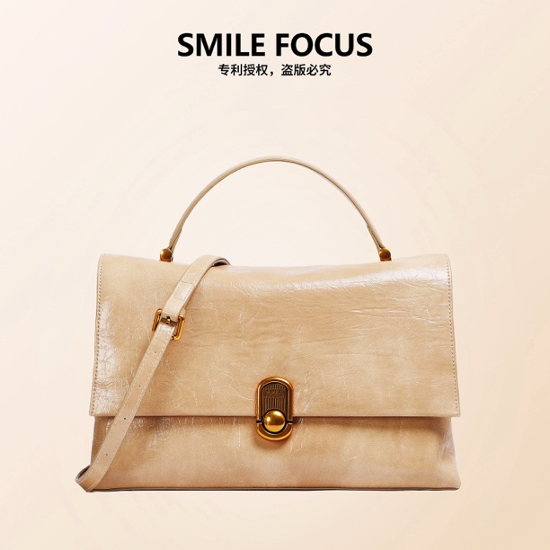 SMILE FOCUS/新品高端百搭复古气质休闲手提包斜挎包送女友（3467）
