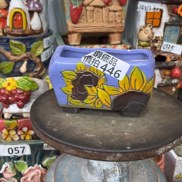 紫砂花盆粗陶材质多肉花盆446