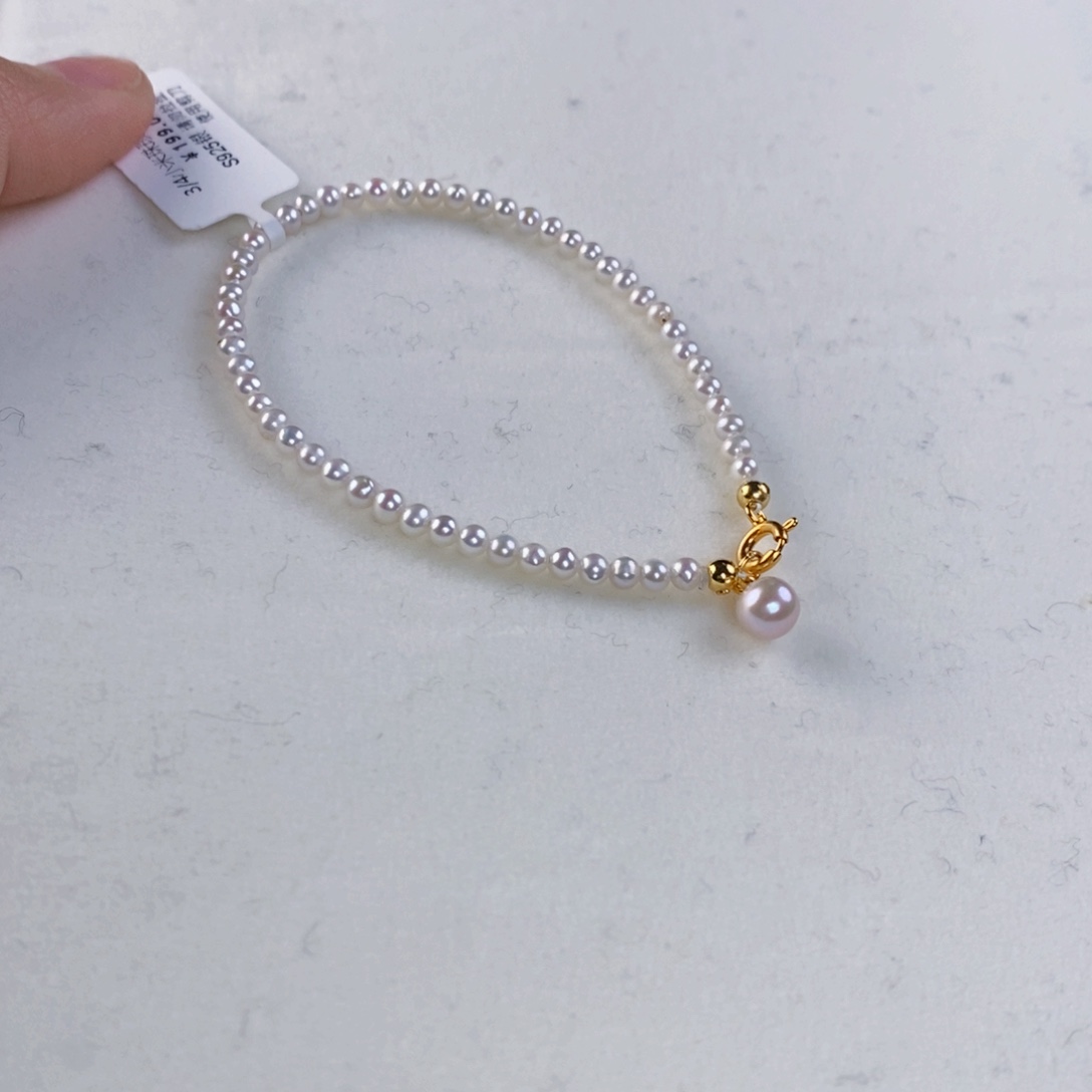 淡水珍珠手绳银S925镶嵌