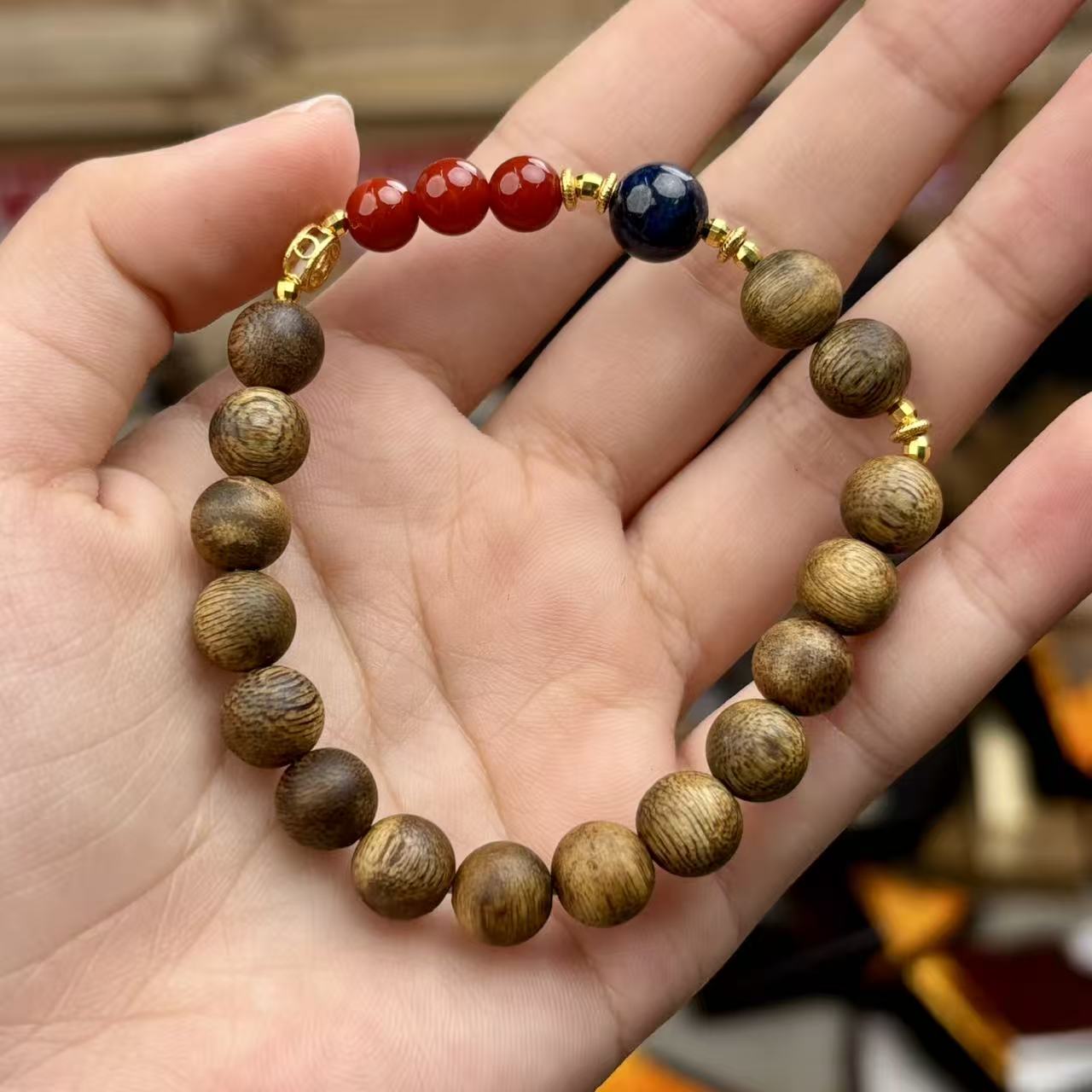 沉香沉香[基地质检发货多样性发其一]棋楠沉香单圈 SZH0592 +礼盒