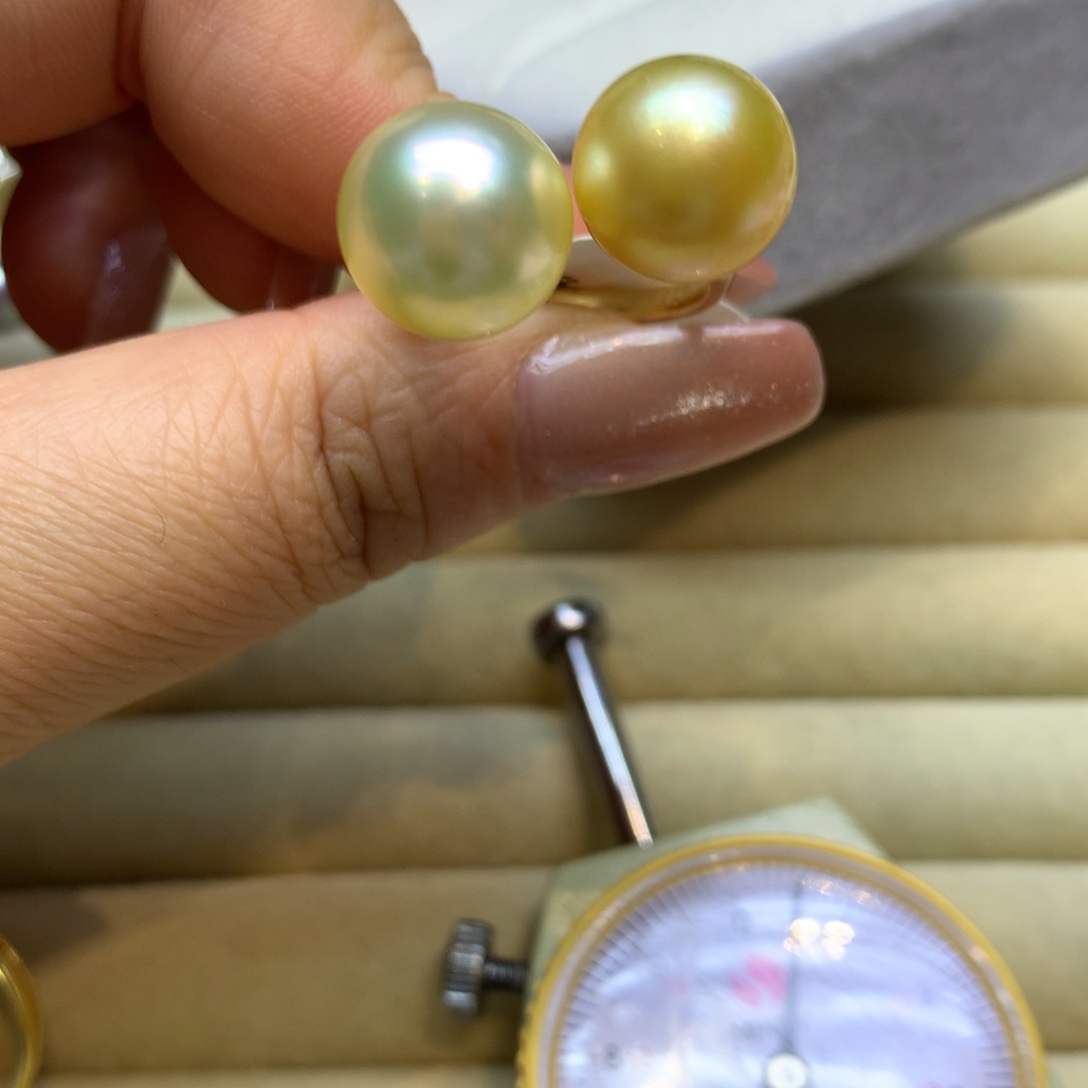 银S925镶嵌戒指海水珍珠