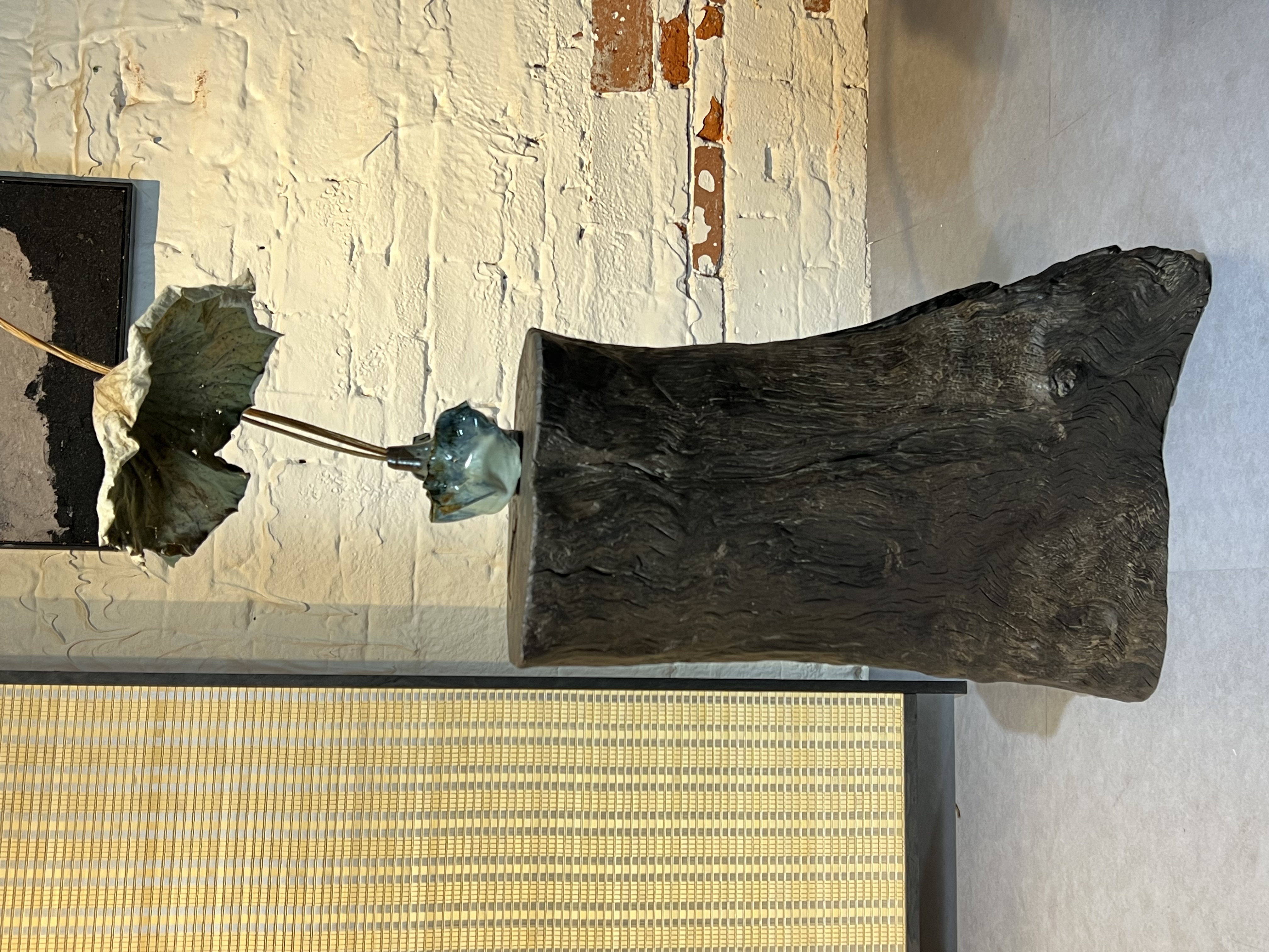 三山集木作-铁力乌木侘寂风原木树桩花几墩 