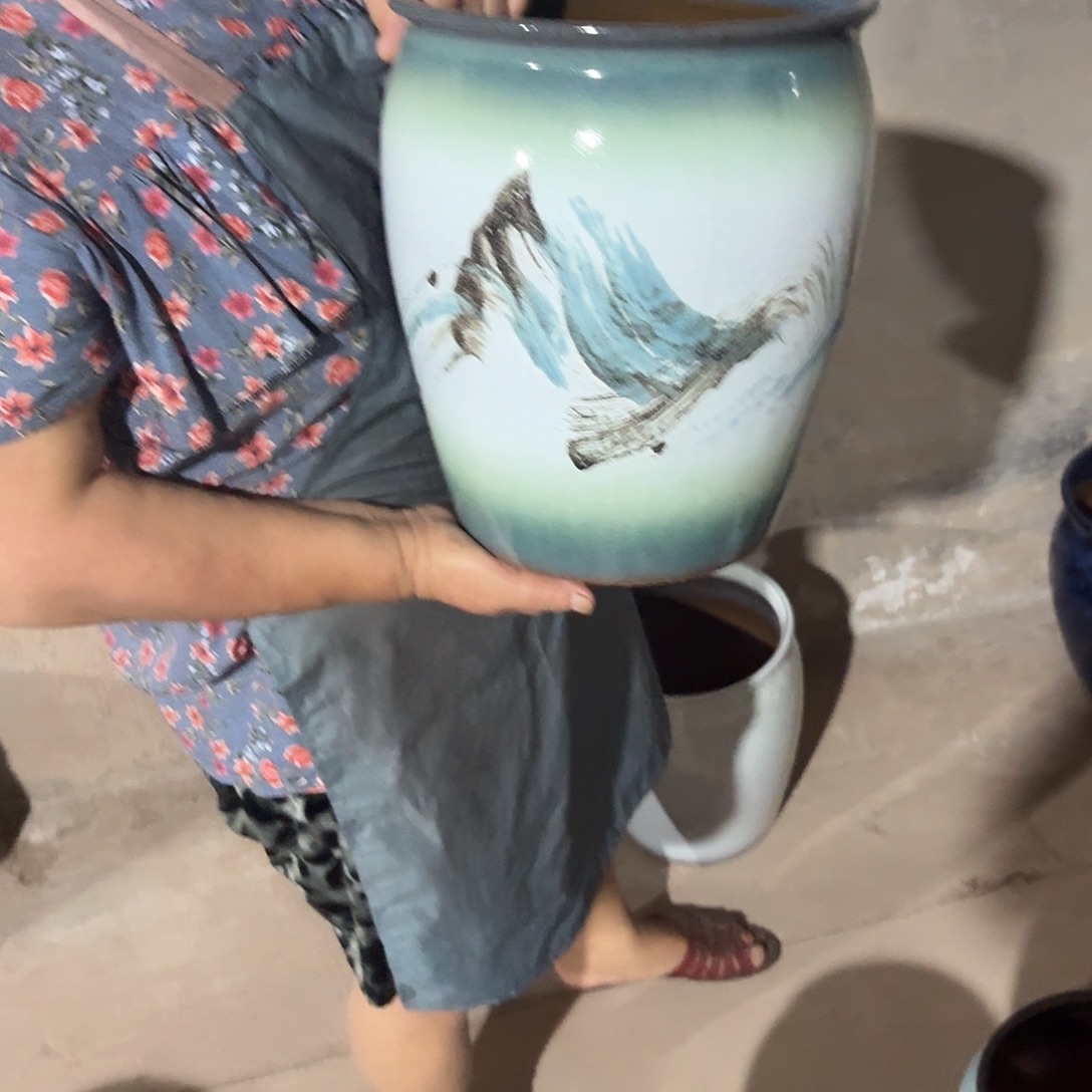 紫砂花盆口25高30一个