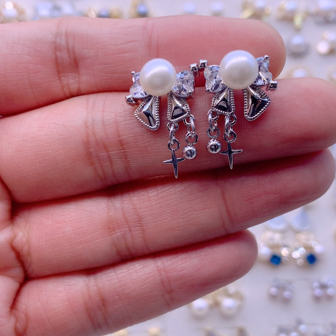 耳饰合金淡水珍珠