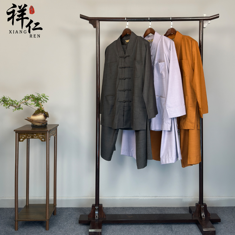 祥仁僧服春秋乐力丝短褂套装出家师父小褂布扣比丘尼僧衣男女薄款