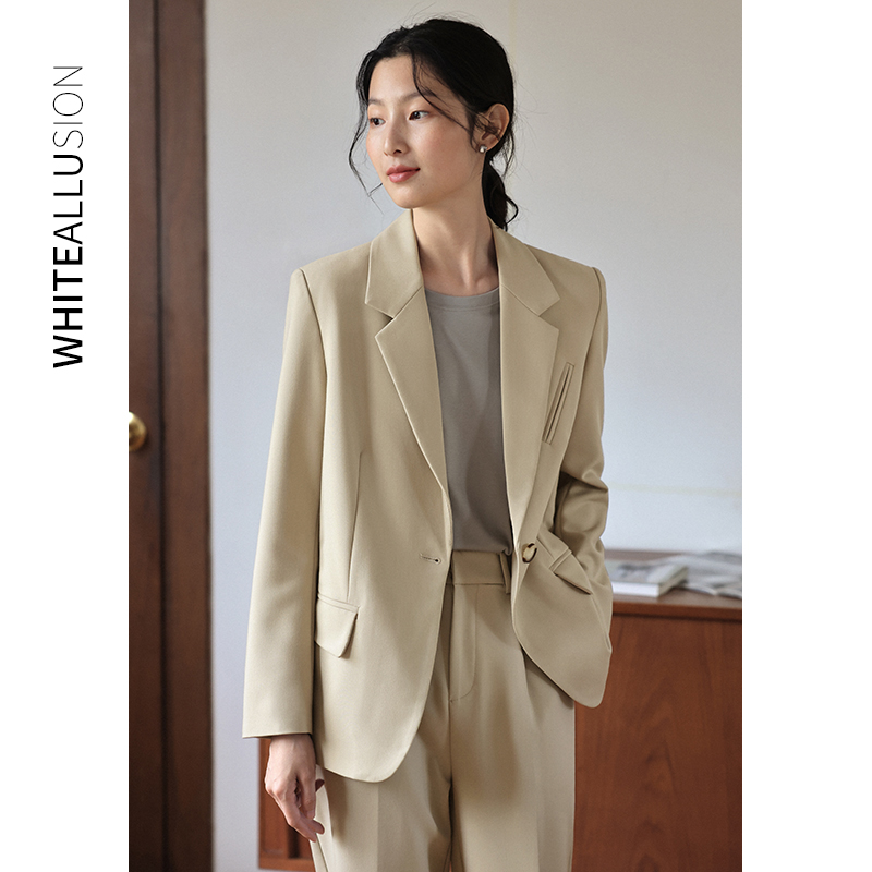 清仓【1204】西装外套气质高级设计感休闲宽松职业西服套装