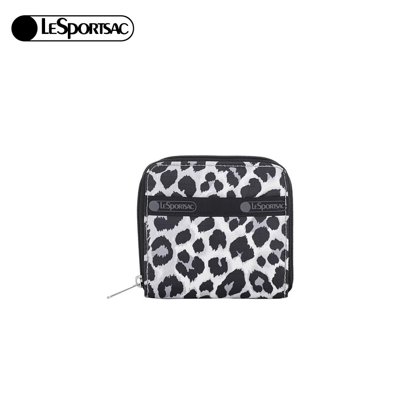 【商场同款】LeSportsac乐播诗CLASSIC时尚豹纹拉链卡包证件包
