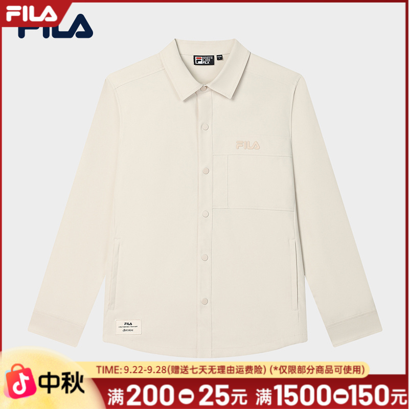 【宽松简约男女同款】斐乐长袖衬衫外套秋季新款运动休闲F11M448405
