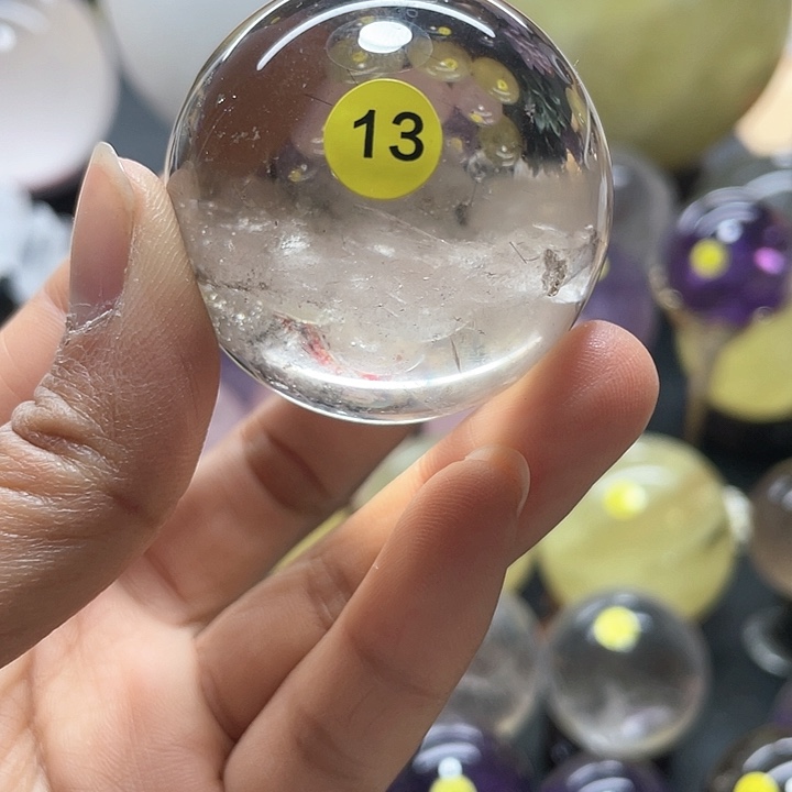 水晶卡4.5白水晶球，13号未镶嵌