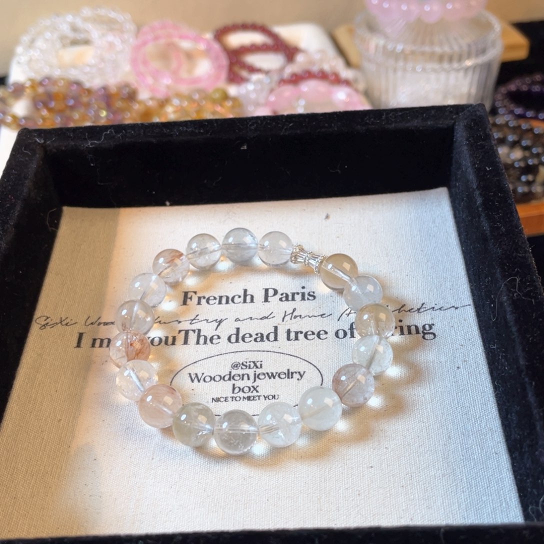 紫晶手链未镶嵌彩兔毛