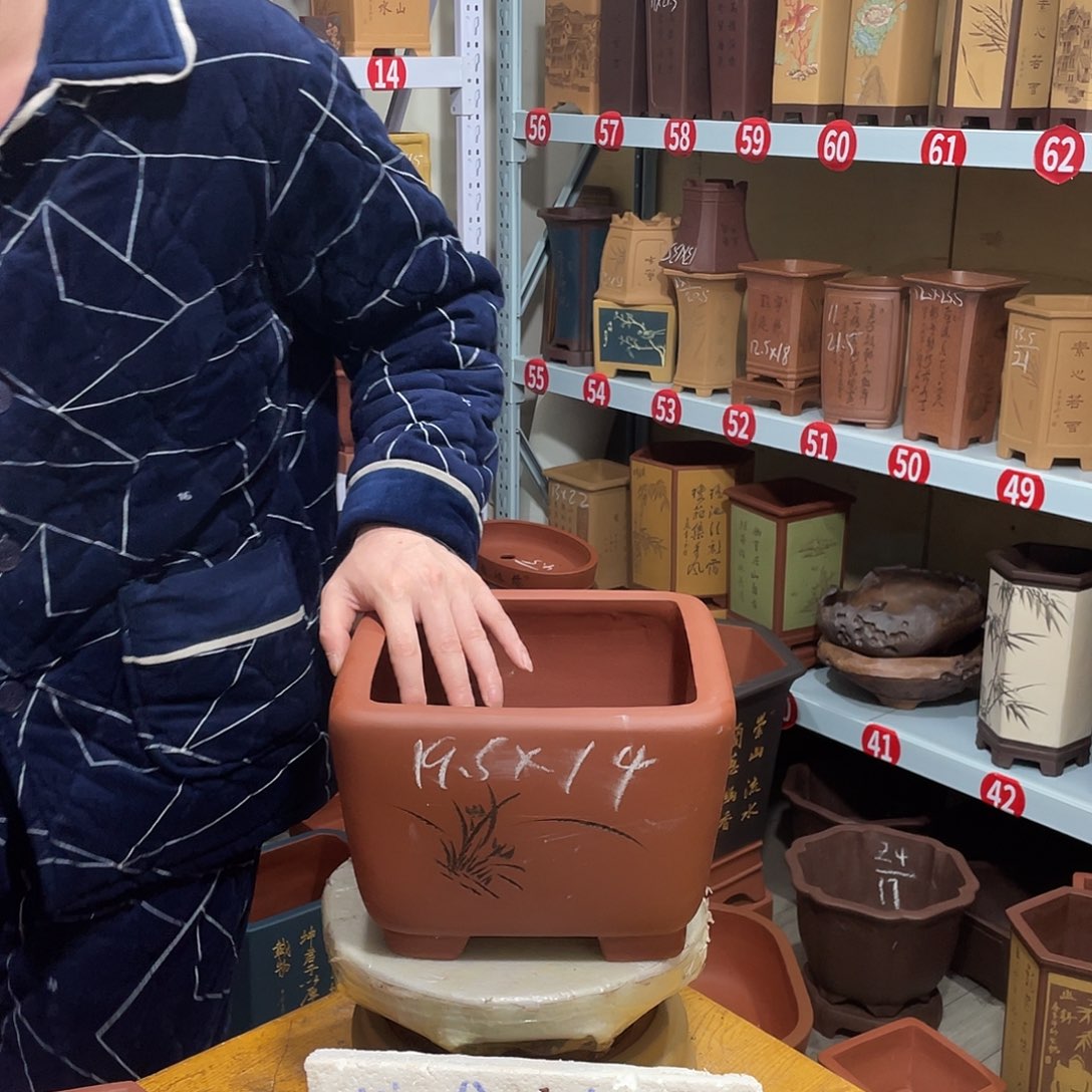 紫砂天心紫砂手工花盆