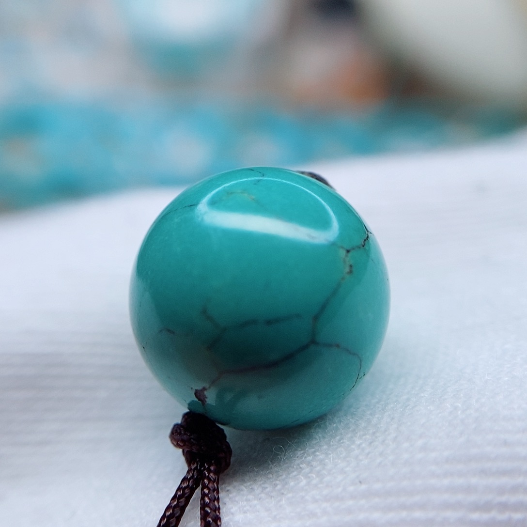 绿松石圆珠12.6未镶嵌