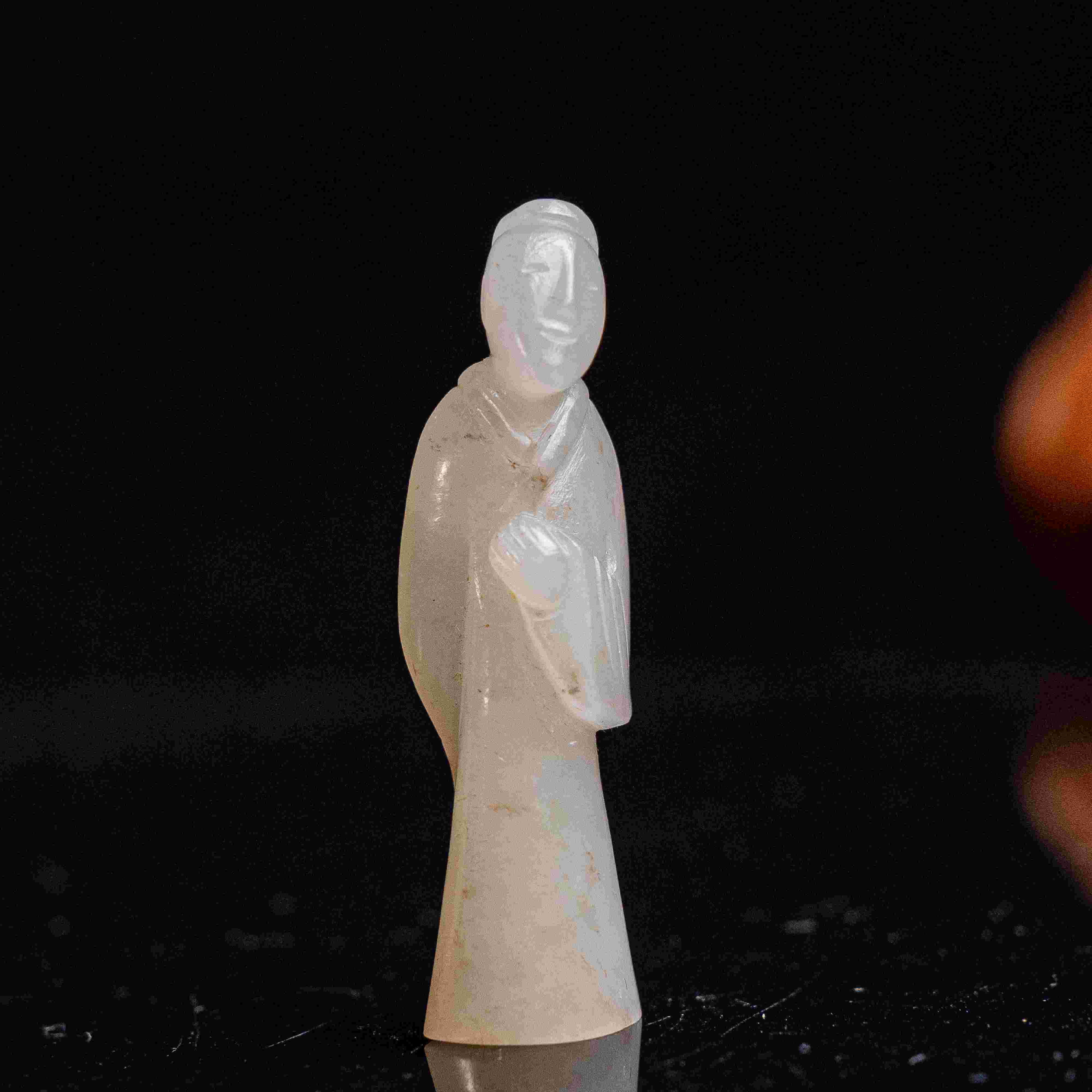 1692明代和田玉玉人俑花件2010