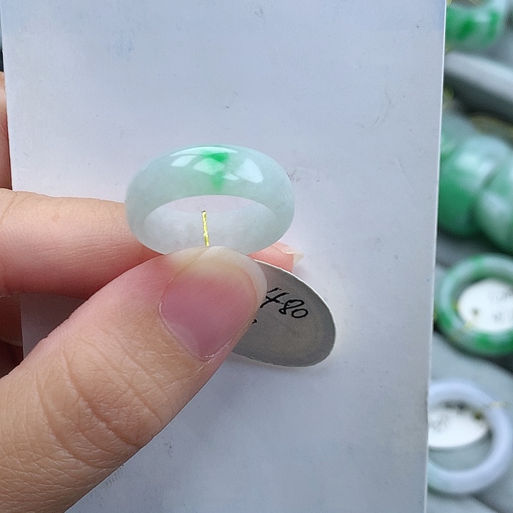 翡翠未镶嵌戒指12号