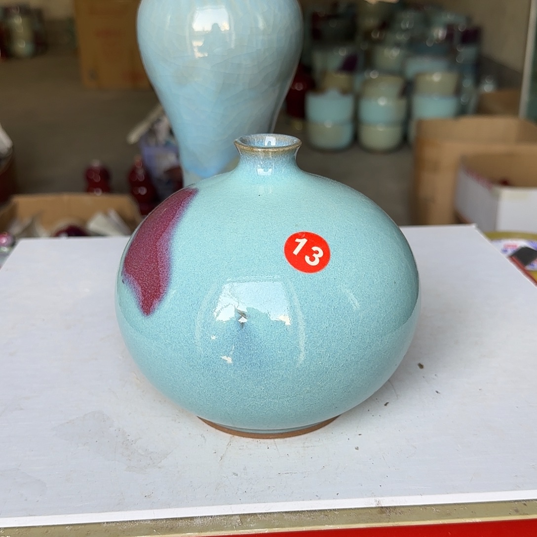 摆件陶郑家钧窑摆件微