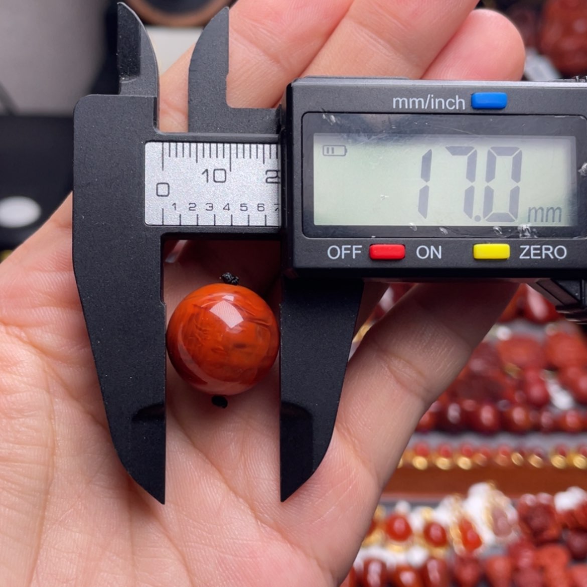 【闪购商品】未镶嵌17m满肉单珠南红玛瑙