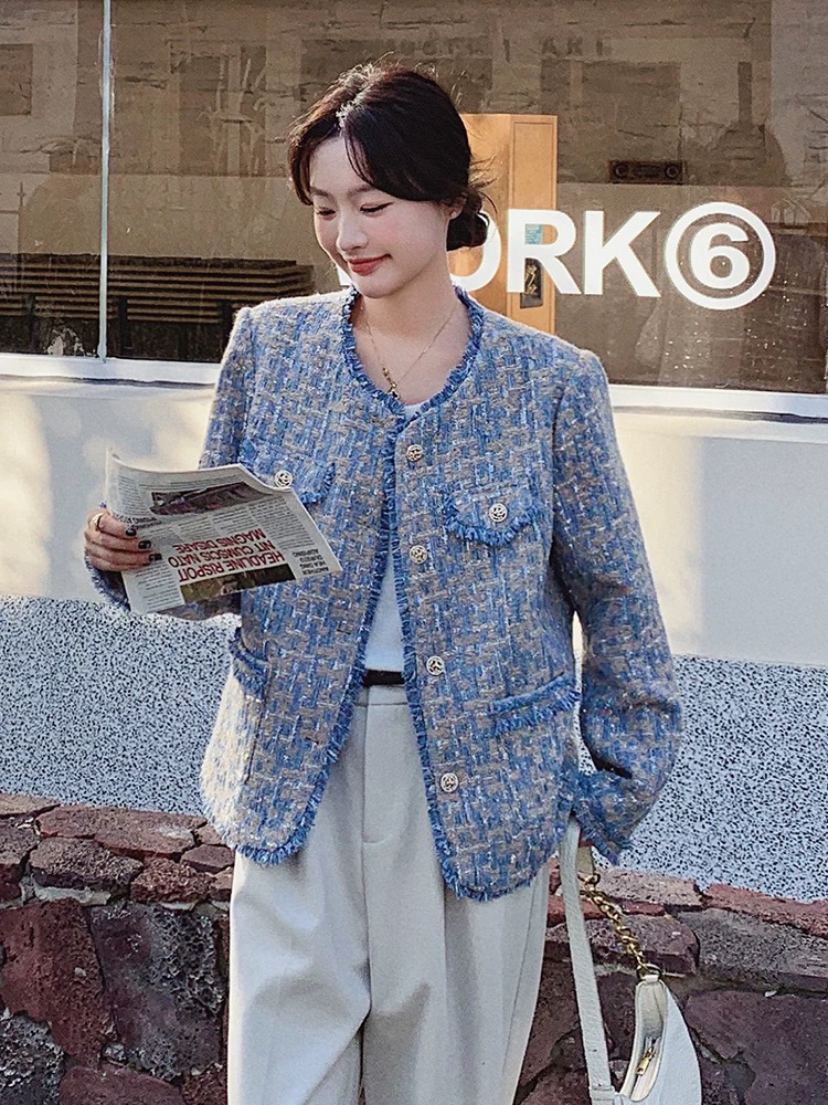 2025年秋季新款时尚气质名媛百搭小香风外套女  