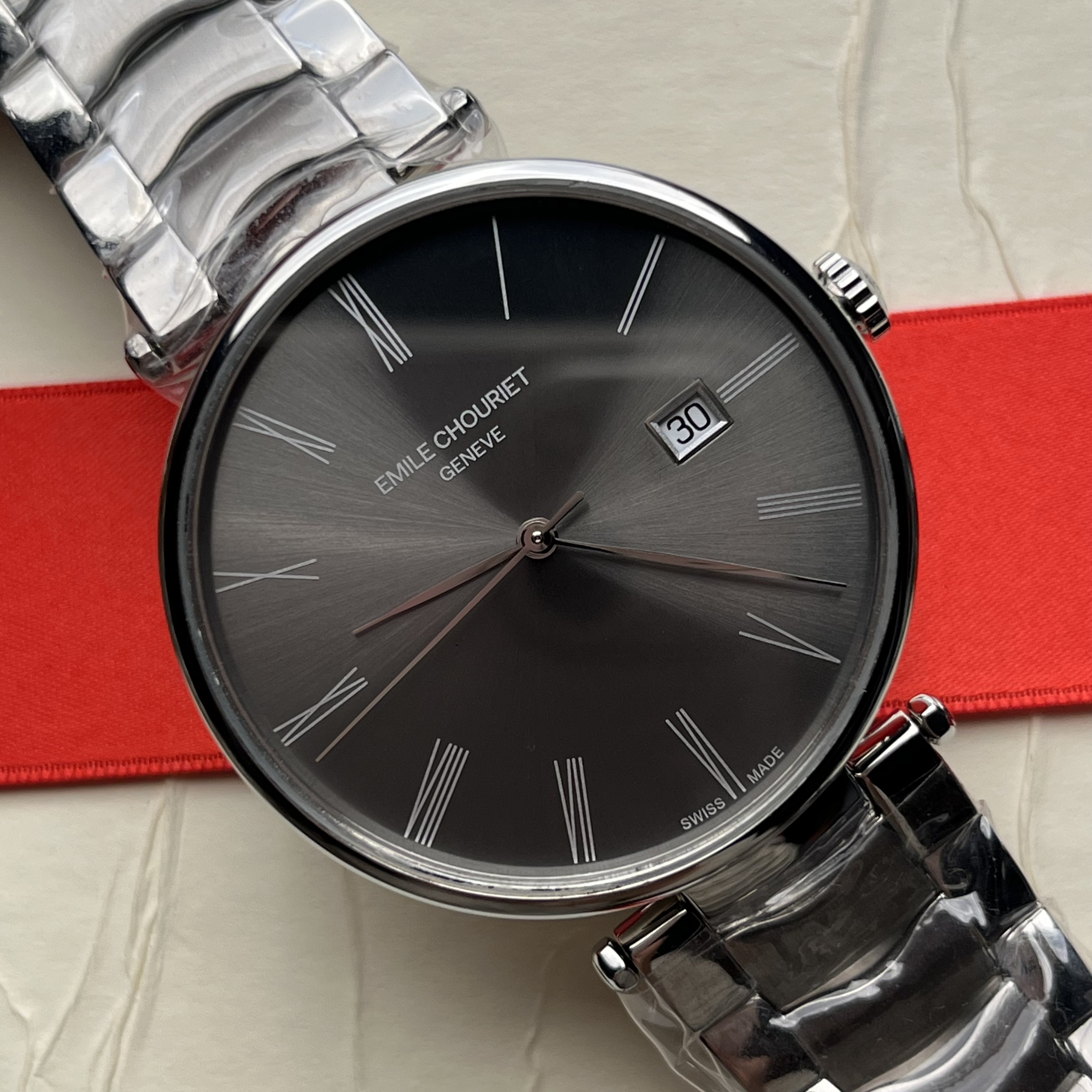 99新 EmileChouriet/艾米龙 净雅系列自动机械表表径40mm