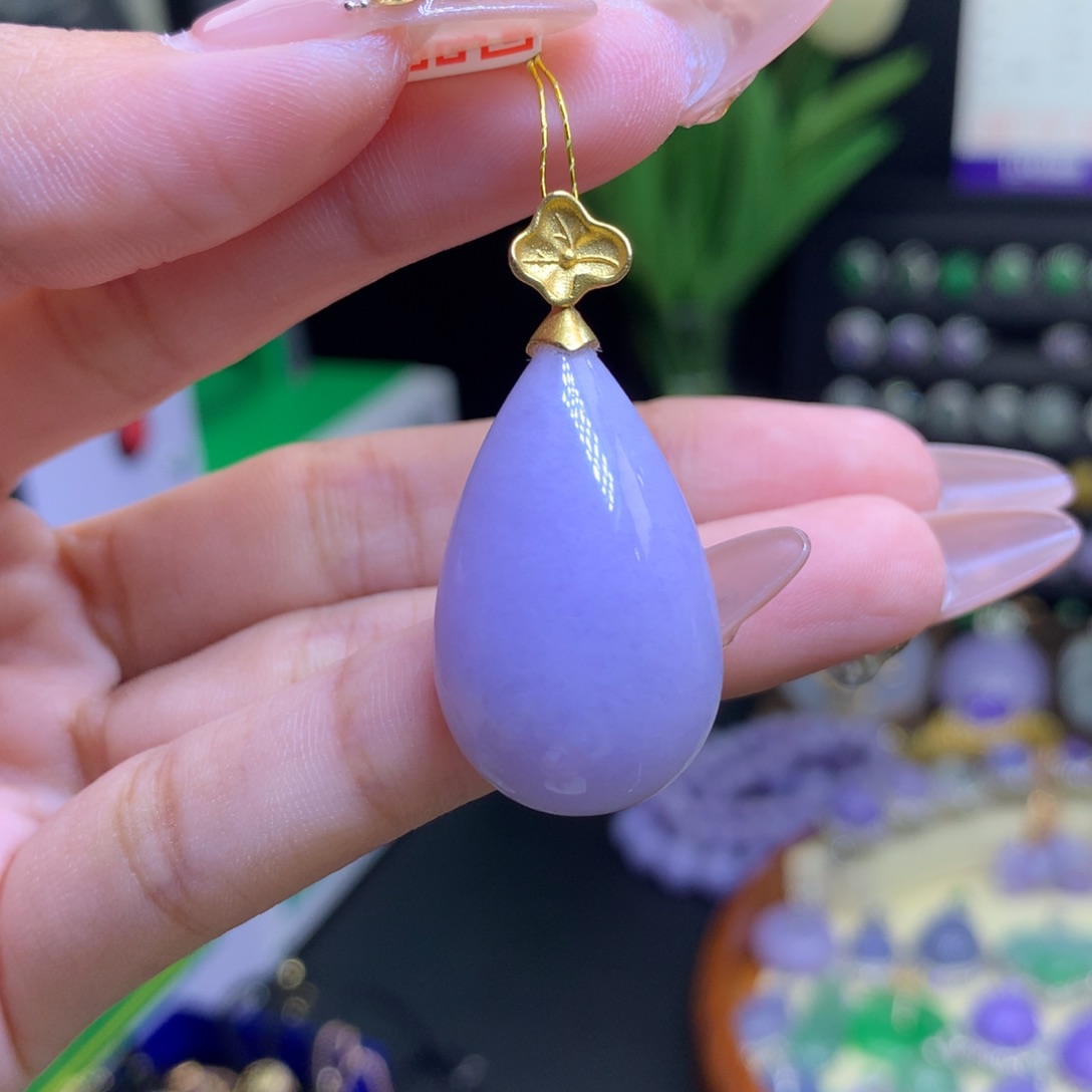 翡翠颈饰18K金镶嵌天然