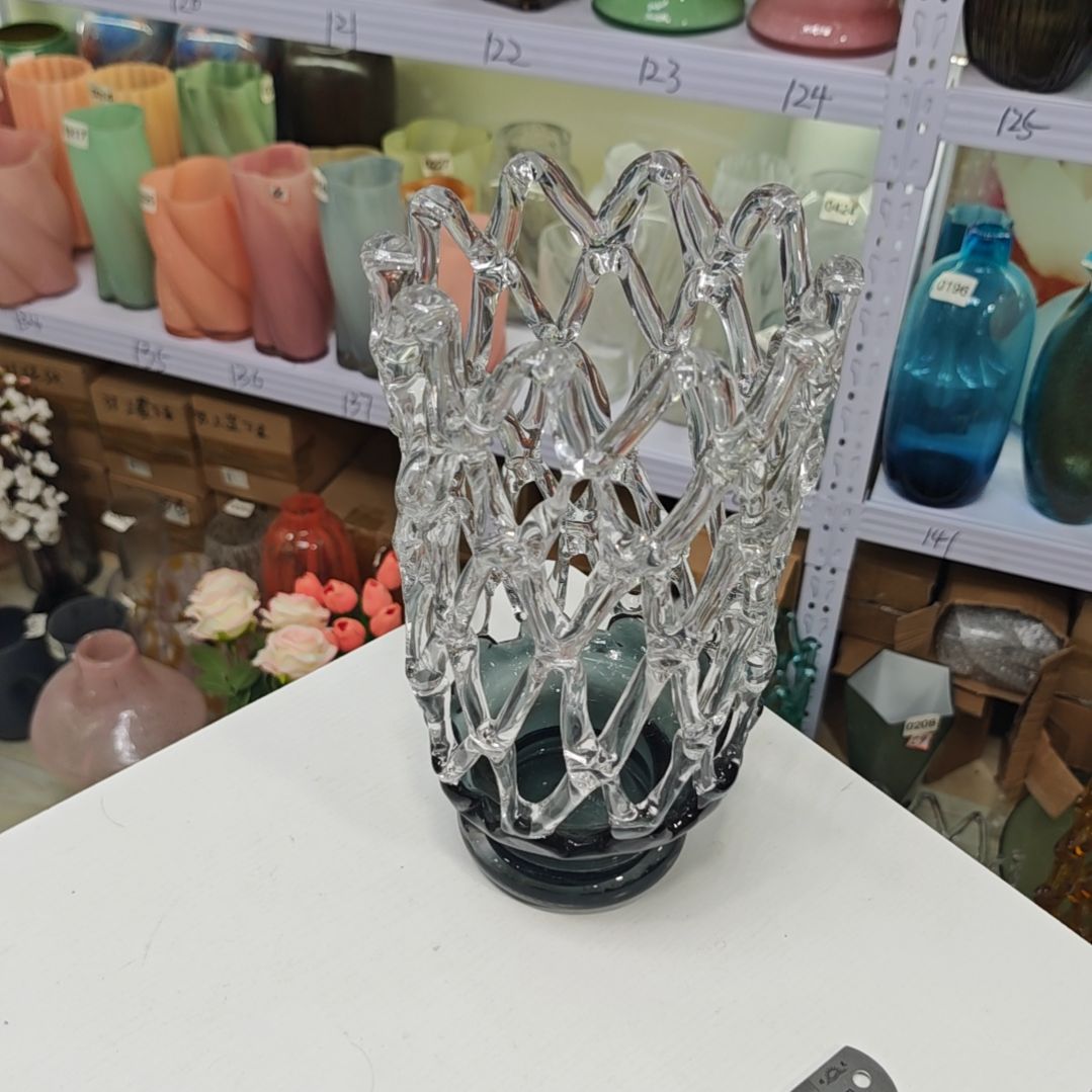 高30口14镂空琉璃造型花瓶