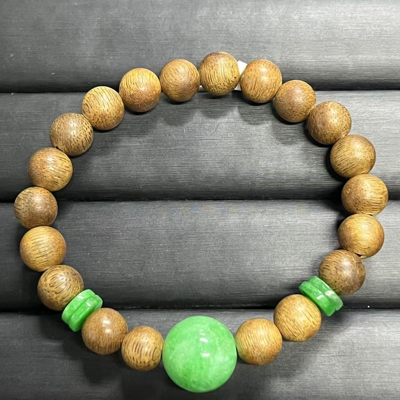 手链 绿色圆珠手串饰品