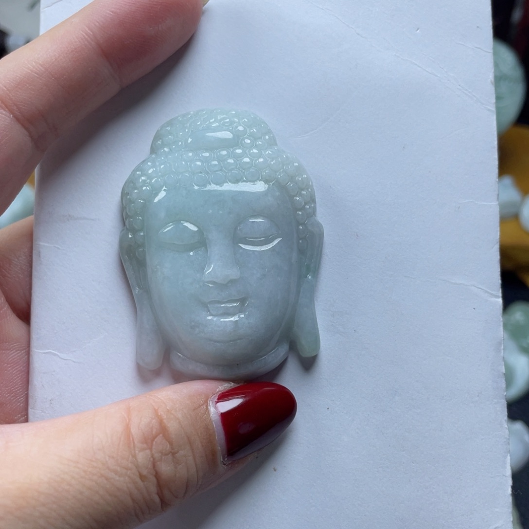 翡翠颈饰未镶嵌二*佛头